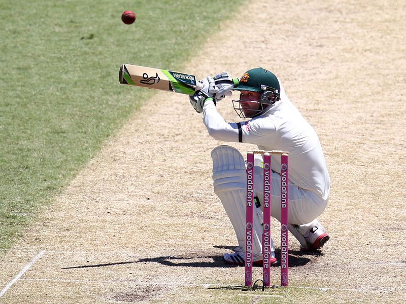 Phil Hughes put on 130 alongside Warner, and made 87 himself before being dismissed.