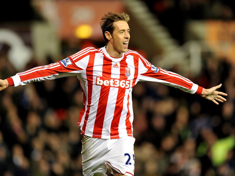 Peter Crouch doubles Stoke's lead against the struggling Latics