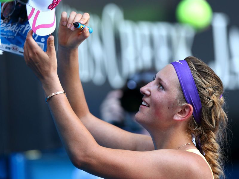 ...yet that didn't stop her as she went on to book a final date with Li Na by beating Stephens, signing autographs after the match