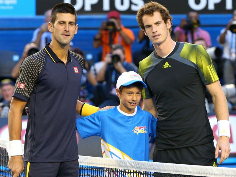 Ready for action: Two-time champion Djokovic and challenger Murray before the showpiece match