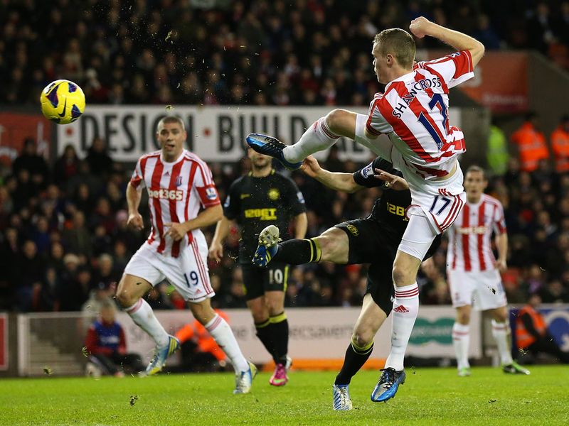 Ryan Shawcross gives Stoke the lead against struggling Wigan