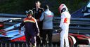 MP4-28 stops on track