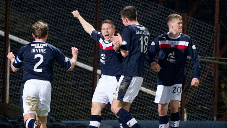 John Baird: Celebrates his goal against St Johnstone