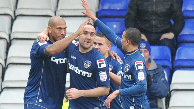 Iwelumo: Celebrates goal for Oldham