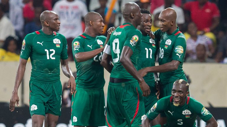 Jonathan Pitroipa: Celebrates winning goal for Burkina Faso