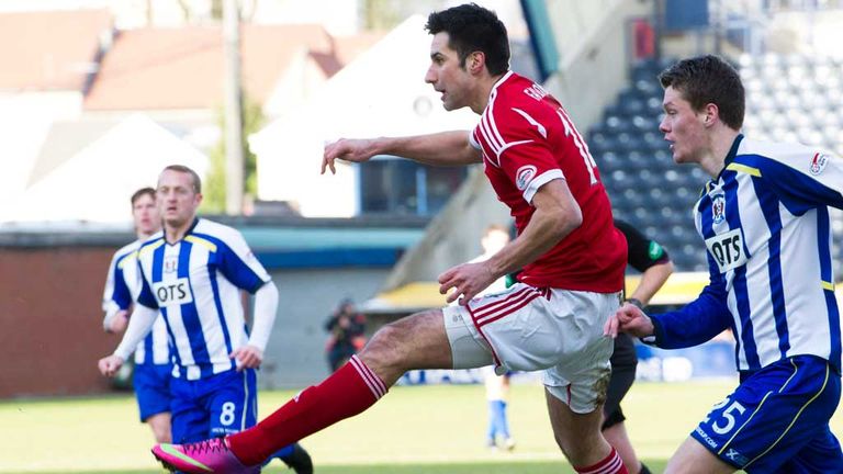 Rory Fallon: Opens the scoring at Rugby Park