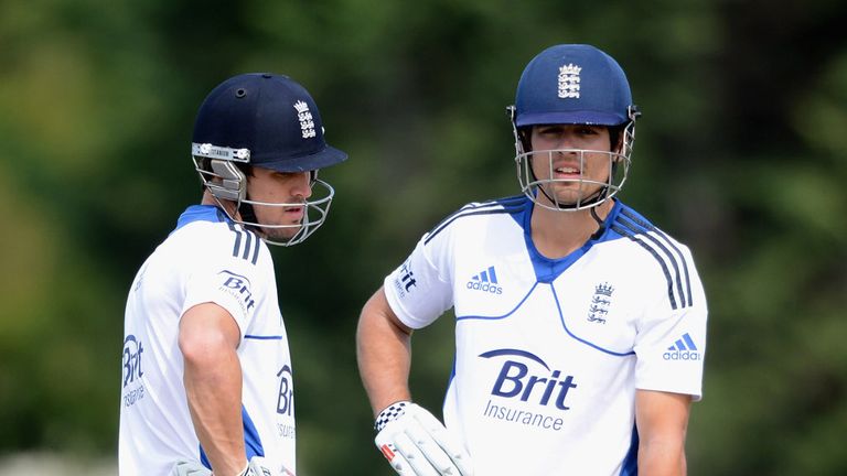 Nick Compton and Alastair Cook: Will resume their partnership in Dunedin