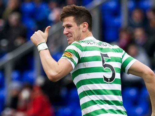 Rami Gershon celebrates his goal for Celtic
