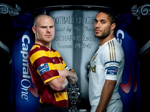 Bradford take on Swansea at Wembley.