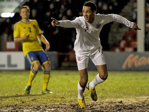 Thomas Ince: First-half brace for England