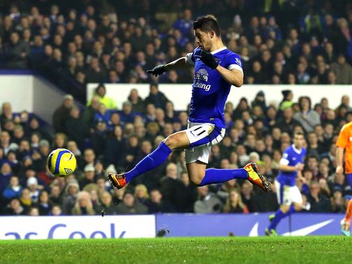 Kevin Mirallas opened the scoring for Everton