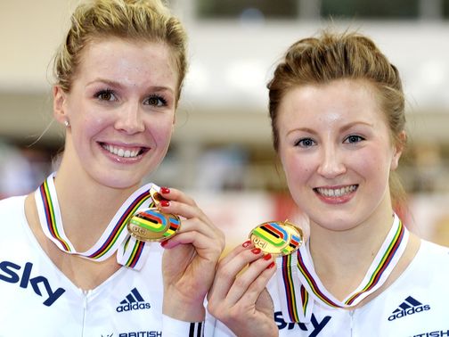 Becky James (left) won another medal