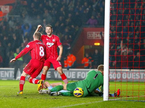 Steven Davis capitalised on a Joe Hart howler to put Southampton 2-0 up