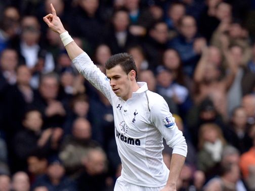 Gareth Bale celebrates his opening goal