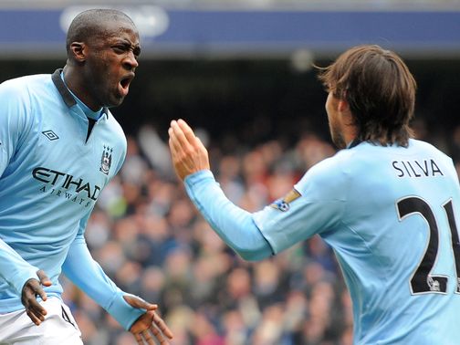 Yaya Toure fired Man City into the lead