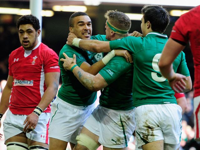 Ireland celebrate against Wales