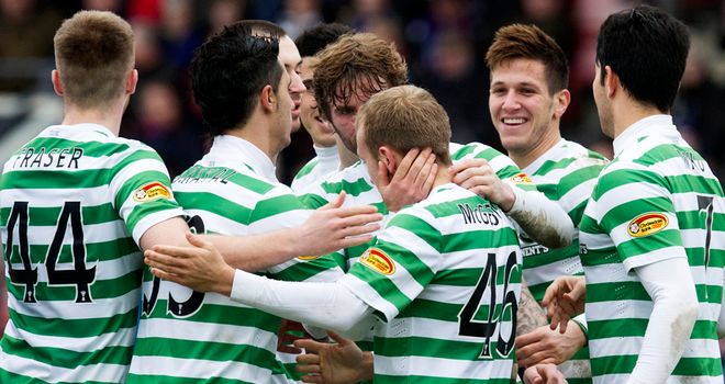 Rami Gershon: Congratulated after his debut goal for Celtic