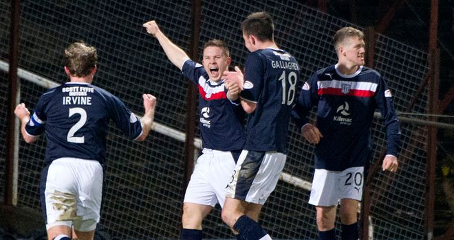 John Baird: Celebrates his goal against St Johnstone