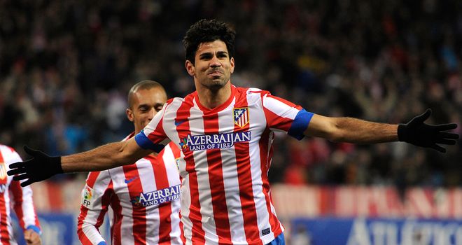 Diego Costa celebrates the only goal
