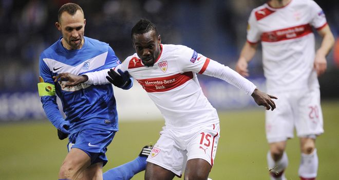 Arthur Boka: On target for Stuttgart against Genk