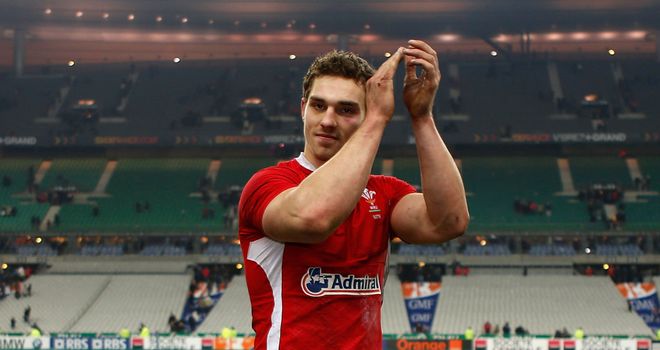 Wales wing George North: Centre of row between Scarlets and the WRU