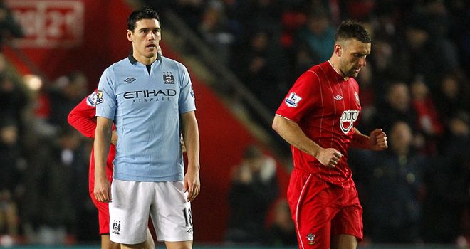 Gareth Barry and Manchester City endured a miserable afternoon