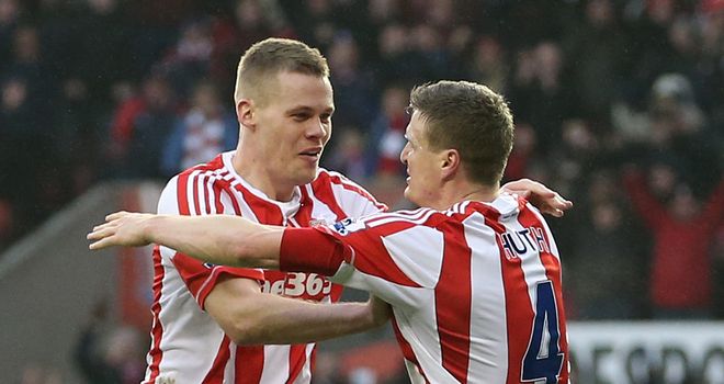 Ryan Shawcross and Robert Huth: Praised by Tony Pulis after recent goals
