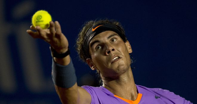Rafael Nadal of Spain during the Mexico ATP Open men's single tennis match in Acapulco