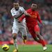 Kyle Bartley and Daniel Sturridge battled for the ball.