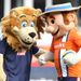 Zampa the Lion and Happy Harry in jovial mood