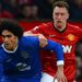 United youngster Jones is pitted in a battle against Everton danger-man Marouane Fellaini in midfield.