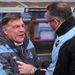Hammers manager Sam Allardyce is welcomed to Villa Park by counterpart Paul Lambert as the two sides go head-to-head.