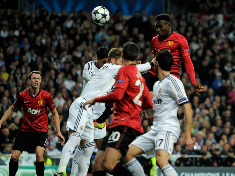 Danny Welbeck heads home for Manchester United