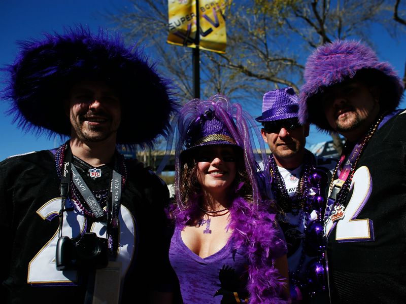 Plenty of Baltimore Ravens fans made the trip to the Big Easy