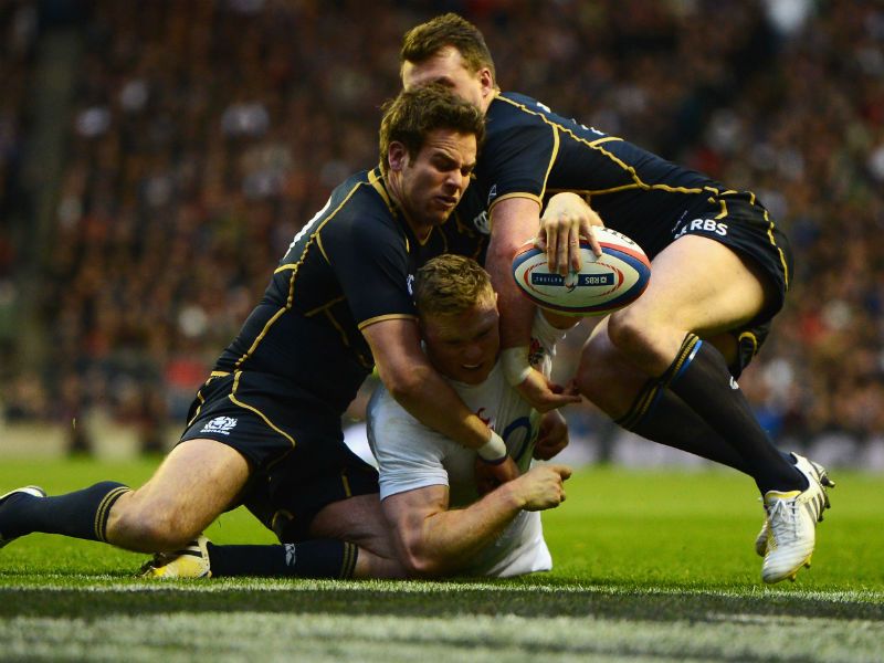 Chris Ashton: Scores England's first try with a fine finish