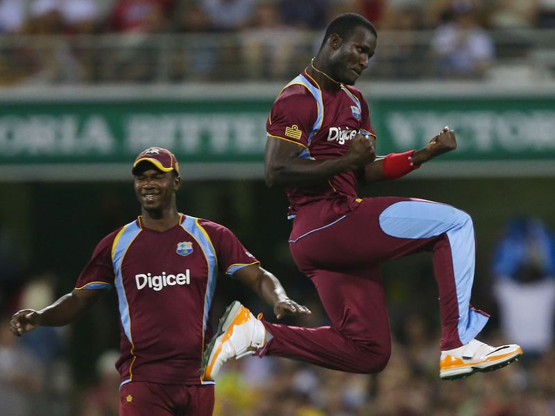 Darren Sammy got rid of Aaron Finch for four.
