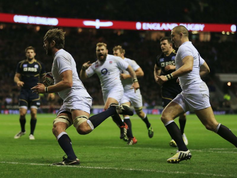 Geoff Parling: Crossed for a rare touchdown