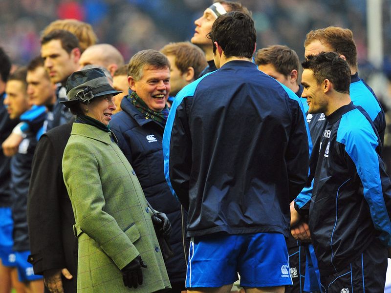 Royal performance: HRH Pincess Anne and Scotland's Max Evans share a laugh