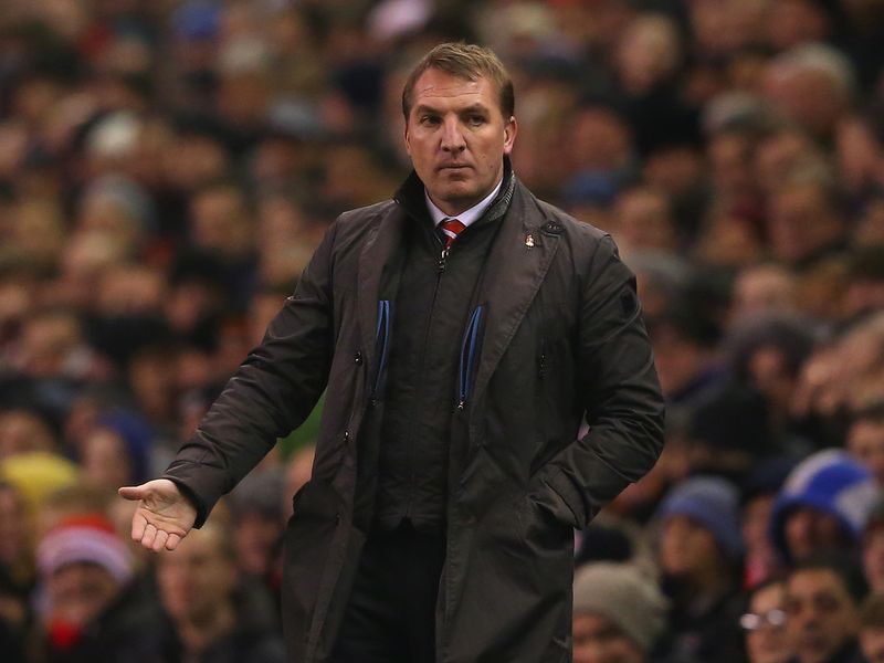 Reds manager Brendan Rodgers looked on as his side aimed for a fourth successive home win.