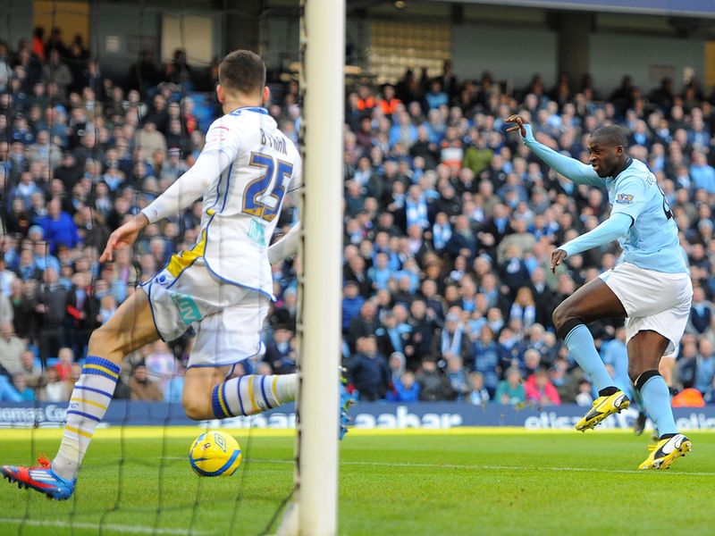 Yaya Toure gave City an early lead in the fifth round clash against Leeds.