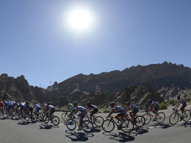The stage gave the peloton one last look at Oman's mountains