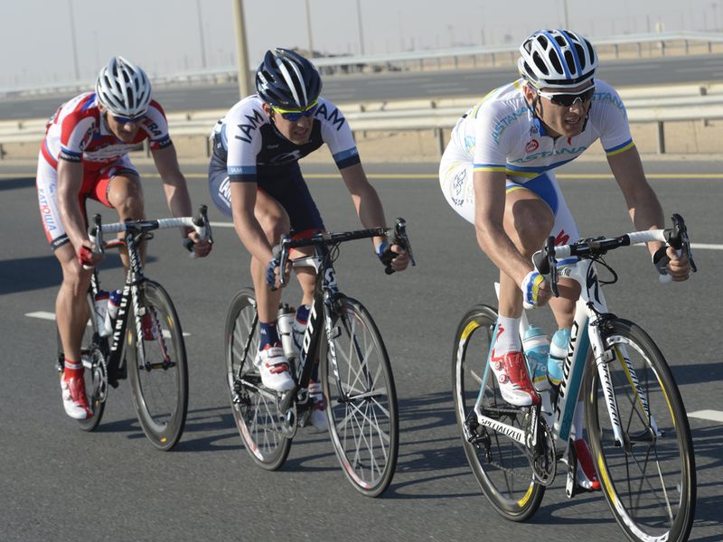 A three-man break was determined to make it hard for the peloton