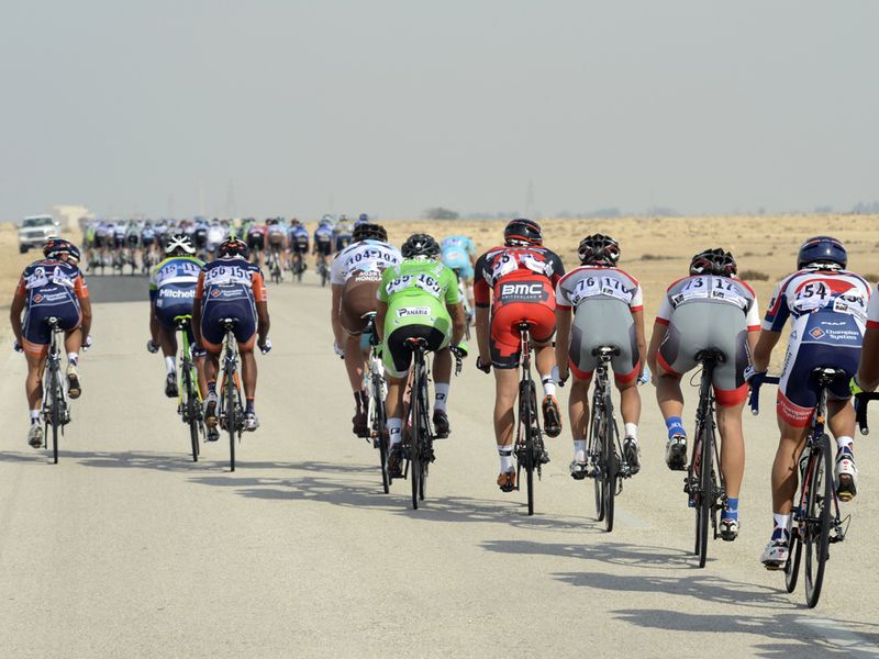 It was tough going at the back of the pack