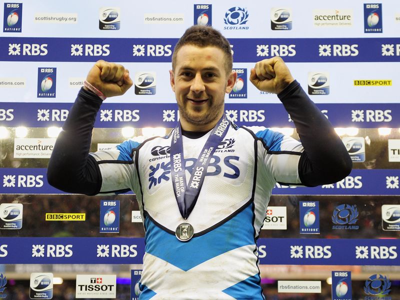 Star man: Greig Laidlaw with the Man of the Match medal