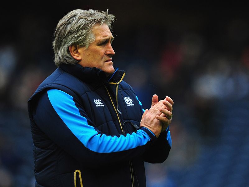 Well played: Scotland coach Scott Johnson applauds his players