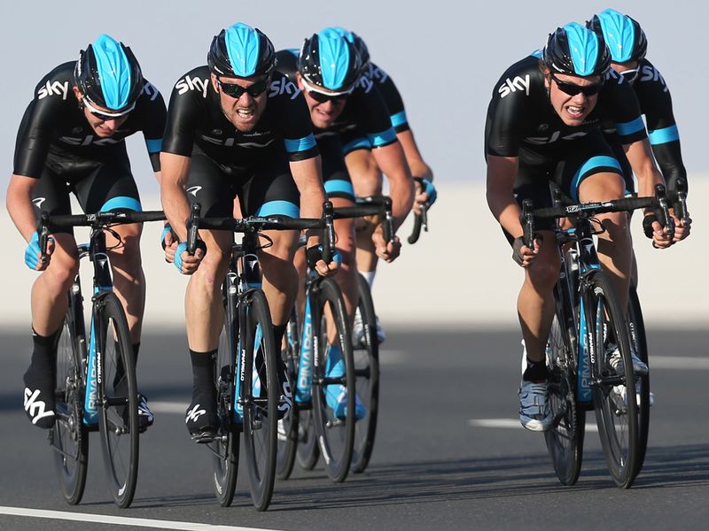 The team finished with six riders after giving it everything on the out-and-back course