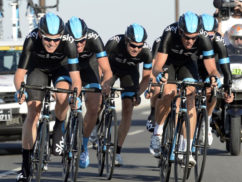 Team Sky set a searing opening pace...