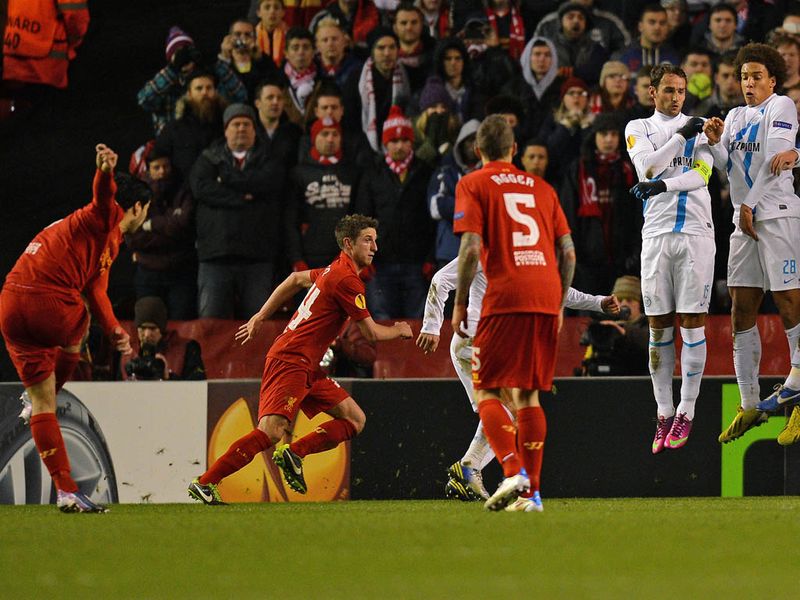 Luis Suarez levels things up for Liverpool in the 28th minute, making it 1-1, with the aggregate score at 1-3 to the Russians.
