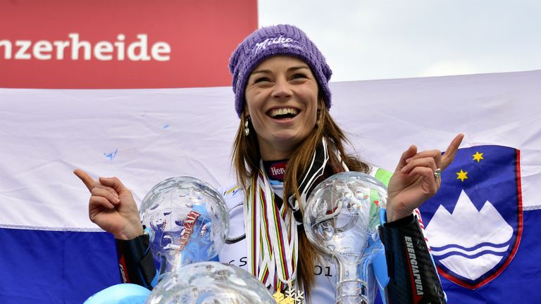 Tina Maze: Ended the season in fine style with another win