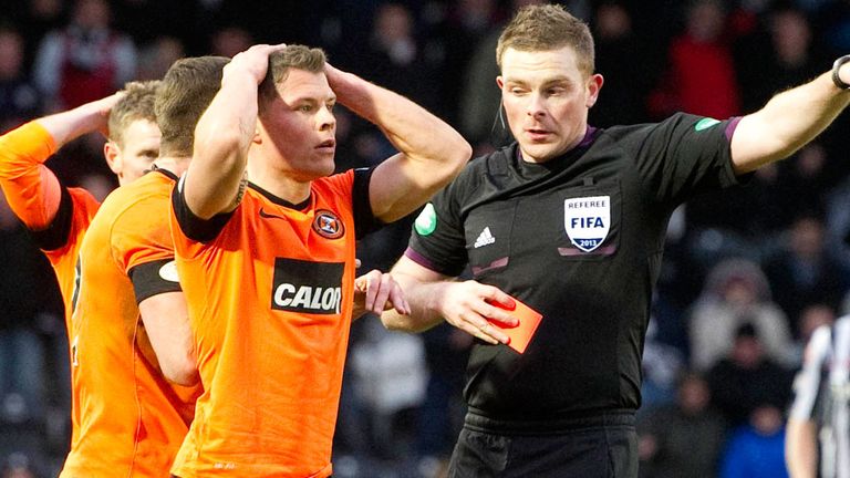 John Rankin: Sent off against St Mirren